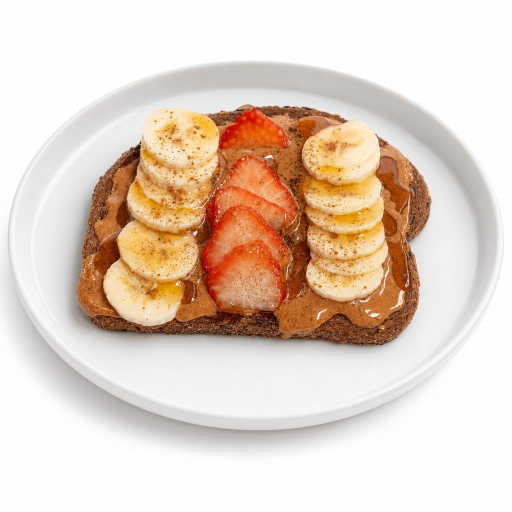 Almond Banana Berry Toast.